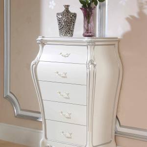 Comoda 5 sertare Princess (White)